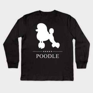 Poodle Dog White Silhouette Kids Long Sleeve T-Shirt